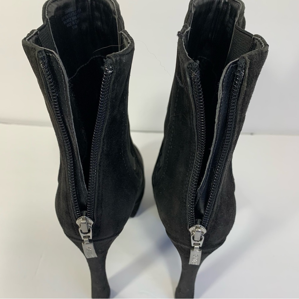 Guess Abrielle Suede Ankle Boot Women 6.5 Black‎ Platform Stiletto Office Siren - Picture 5 of 13
